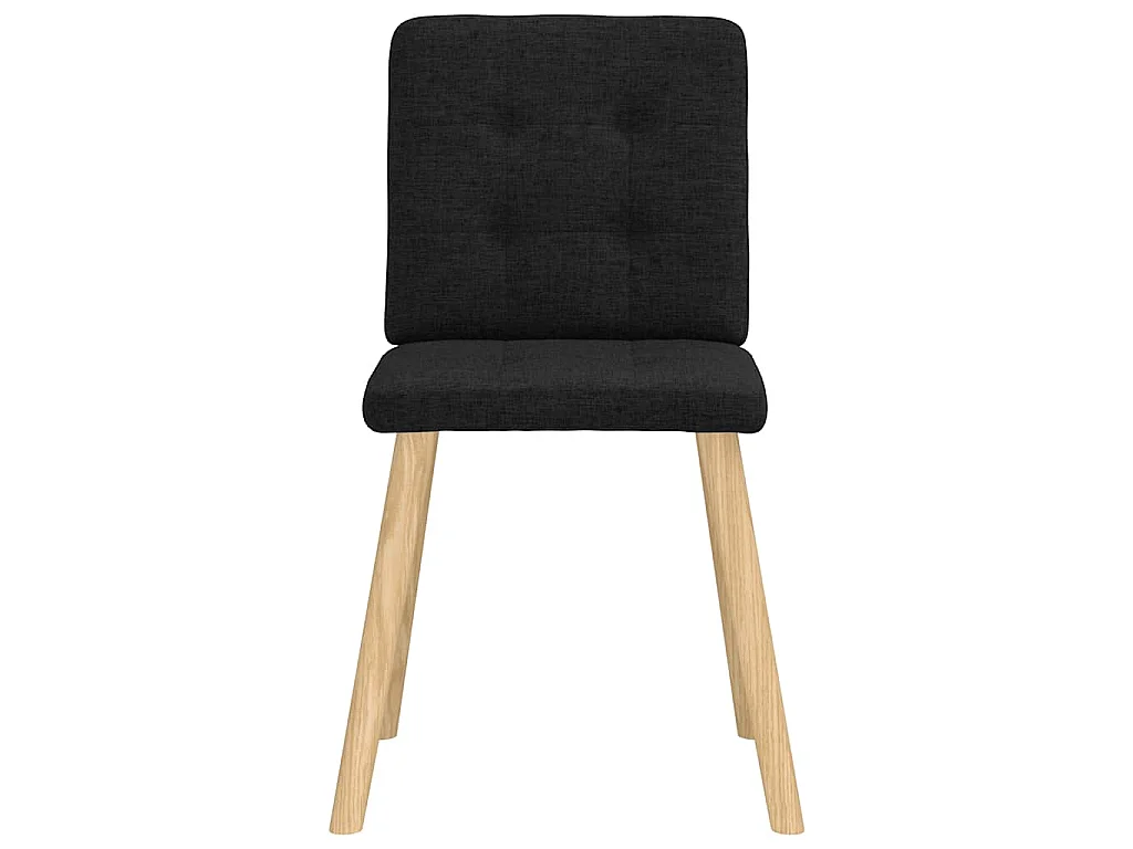 Esszimmerstühle 2 Stk. Schwarz Stoff
