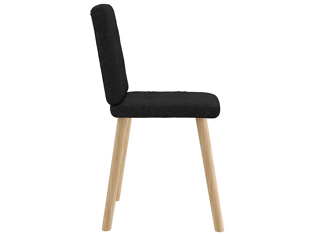 Esszimmerstühle 2 Stk. Schwarz Stoff