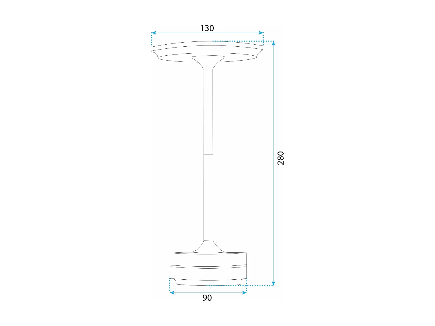 Bedside Lamp Toolight App1371-T Black