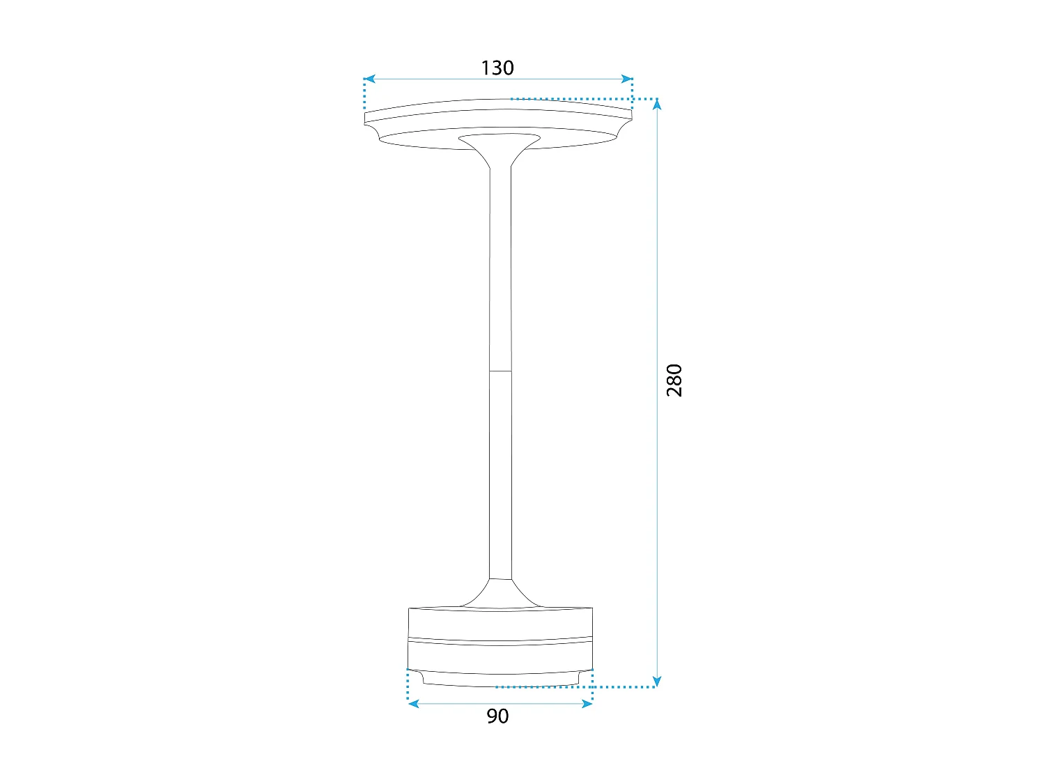 Lampe De Chevet Toolight App1371-T Black