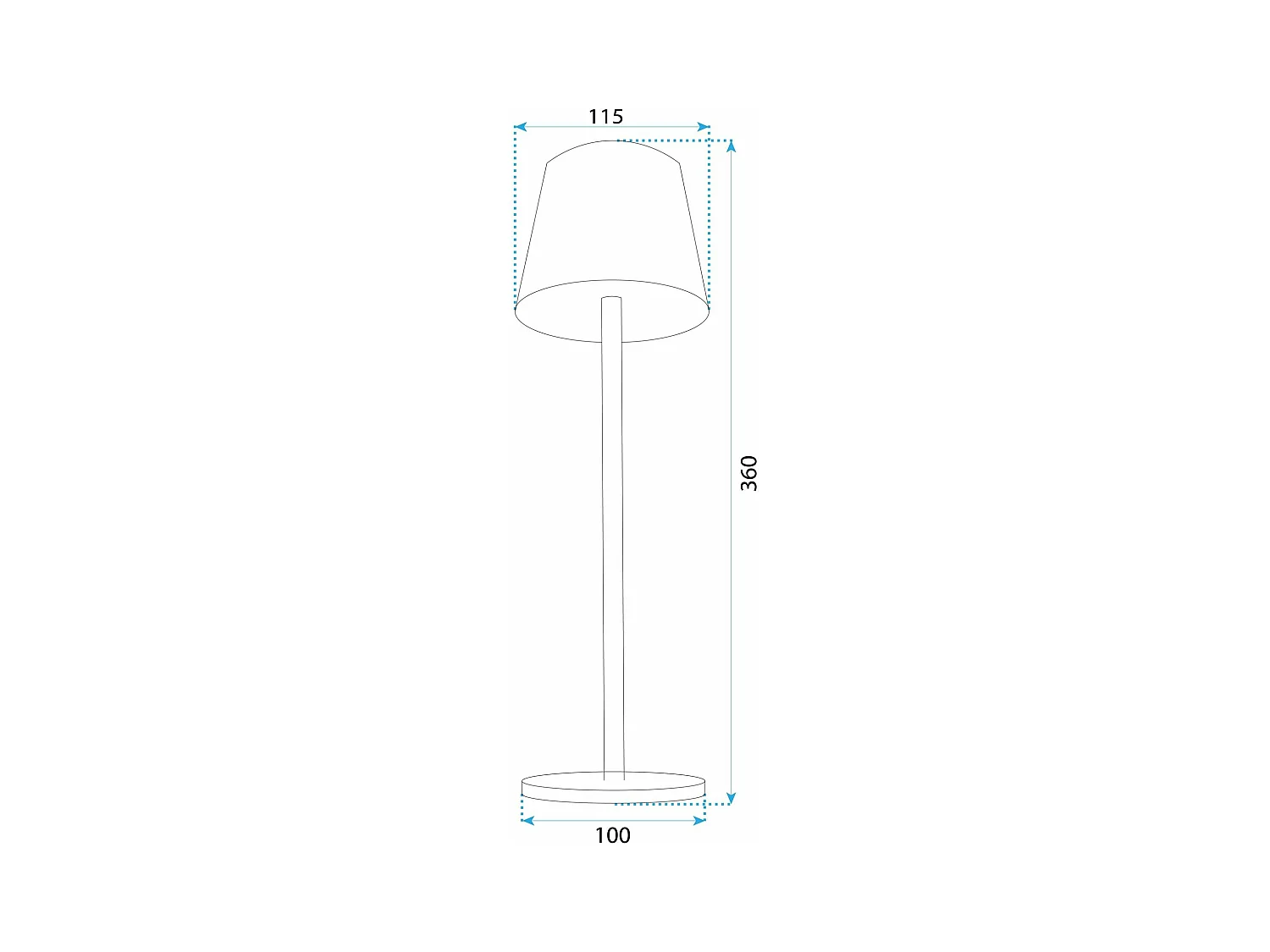 Bedside Lamp Toolight App1369-T Grey