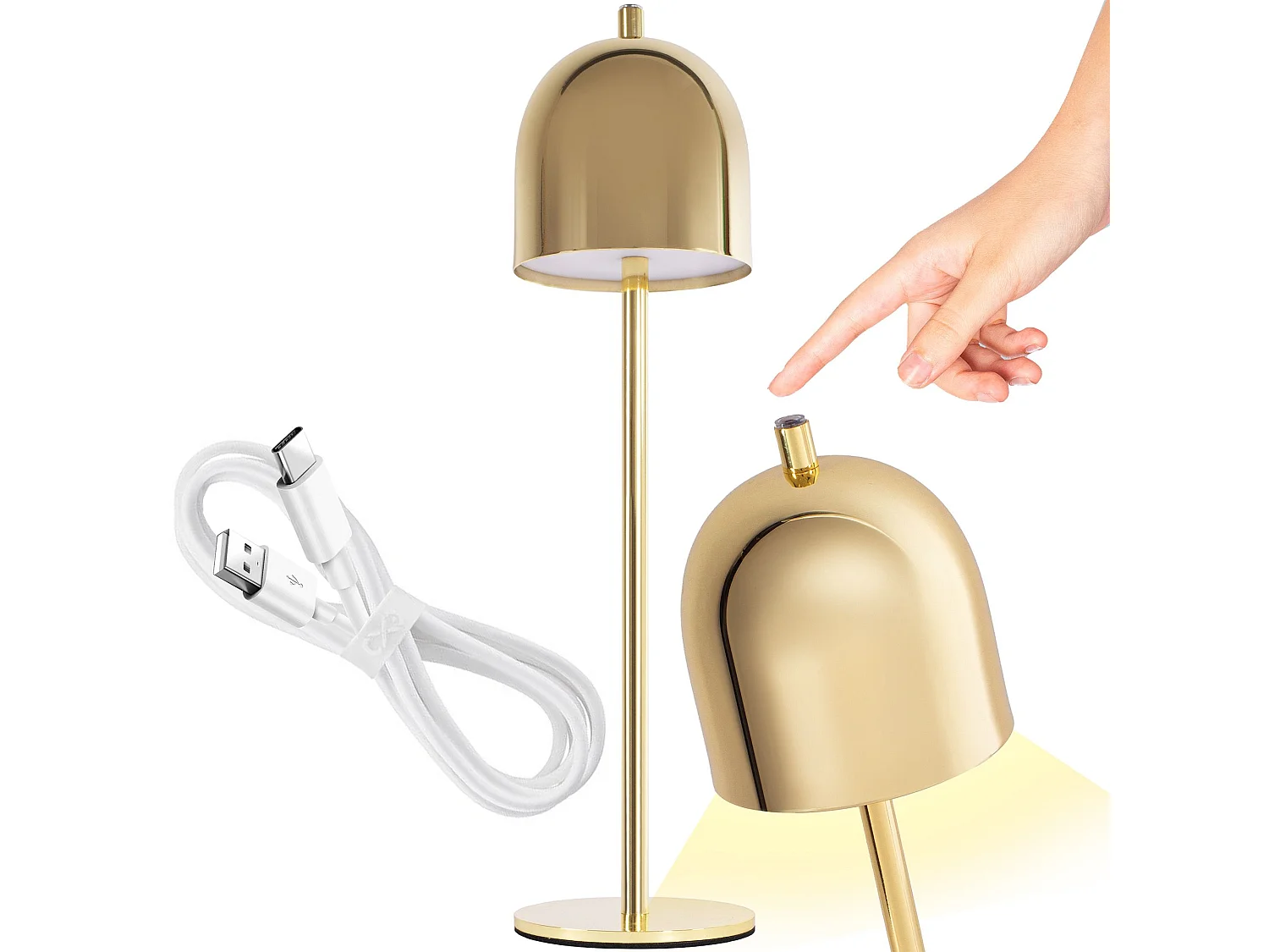 Lampada Da Comodino Toolight App1357-T Gold