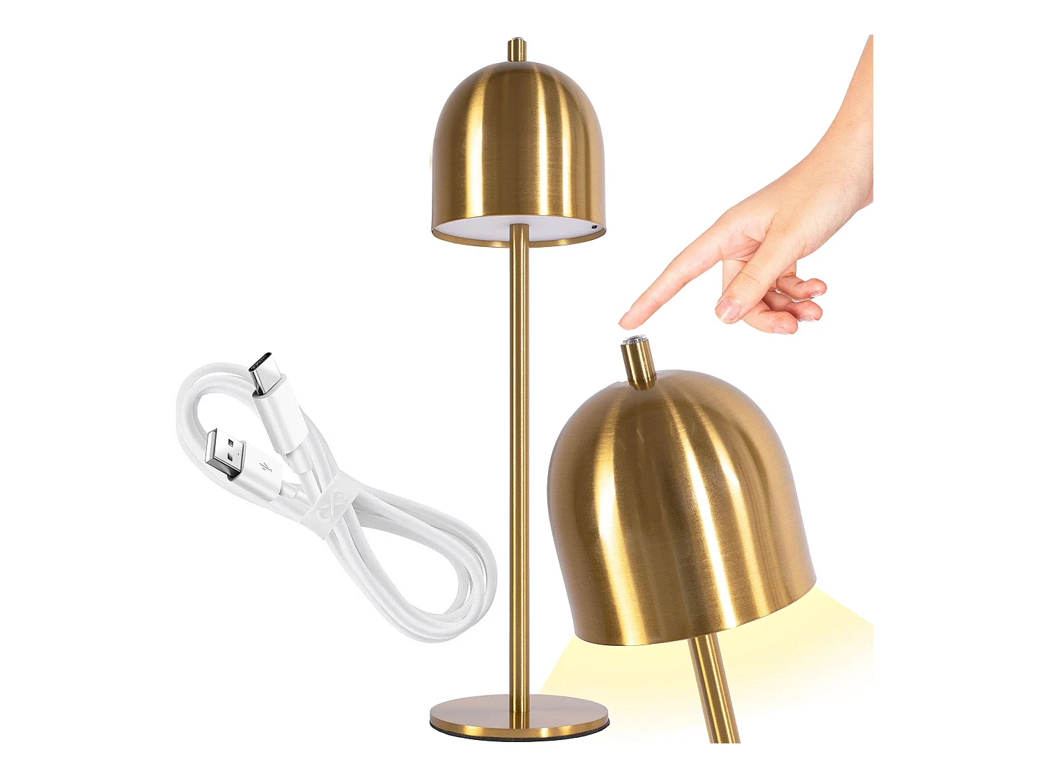 Nachtlamp Toolight App1360-T Brush Gold