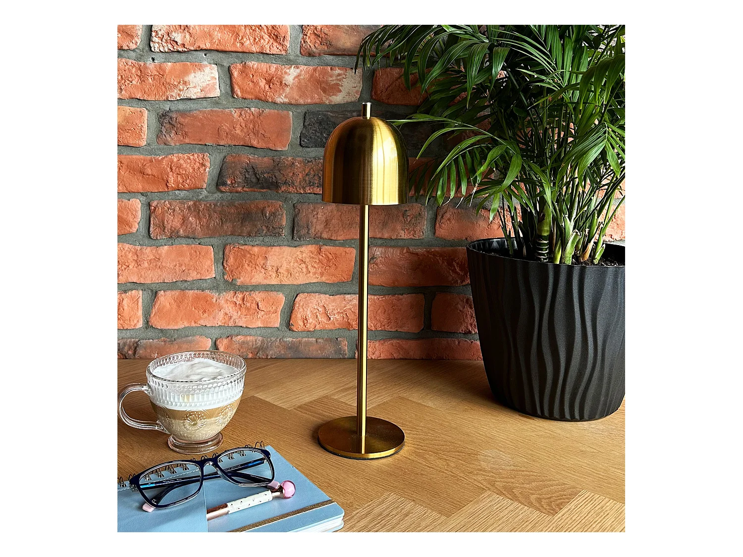Lampada Da Comodino Toolight App1360-T Brush Gold