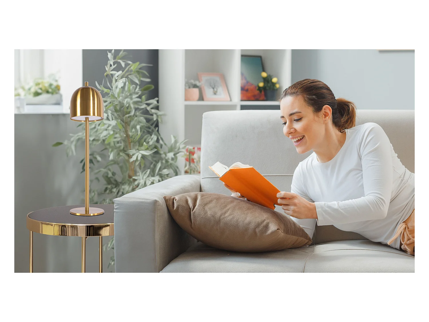 Lampada Da Comodino Toolight App1360-T Brush Gold