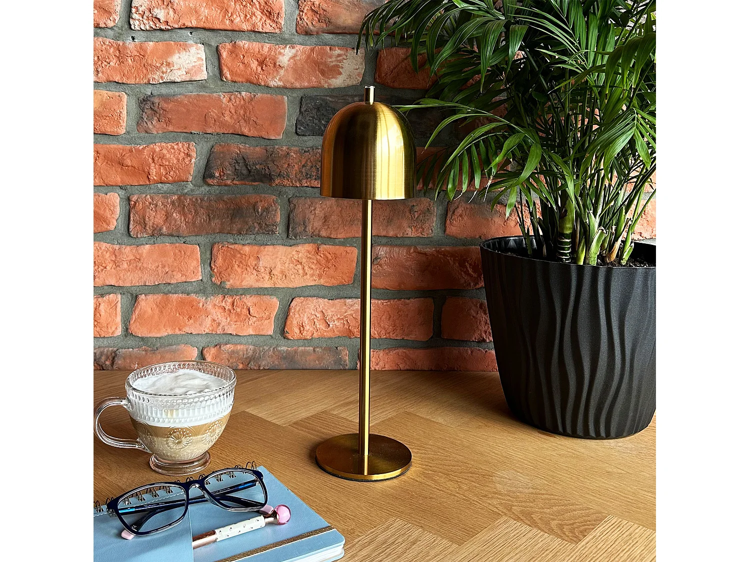 Lampada Da Comodino Toolight App1360-T Brush Gold