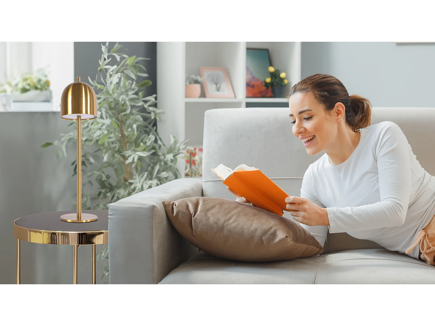 Lampada Da Comodino Toolight App1360-T Brush Gold