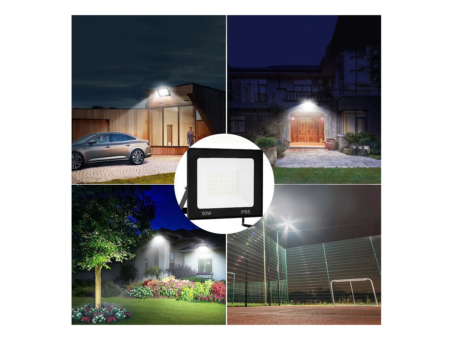 Projecteur Halogène En Saillie Pour L’Extérieur Toolight Rsl004-100N Black