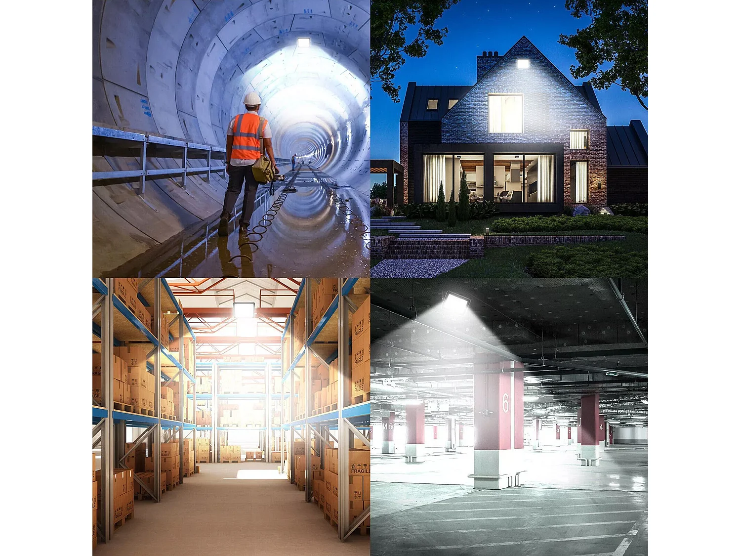 Projecteur Halogène En Saillie Pour L’Extérieur Toolight Rsl004-100N Black