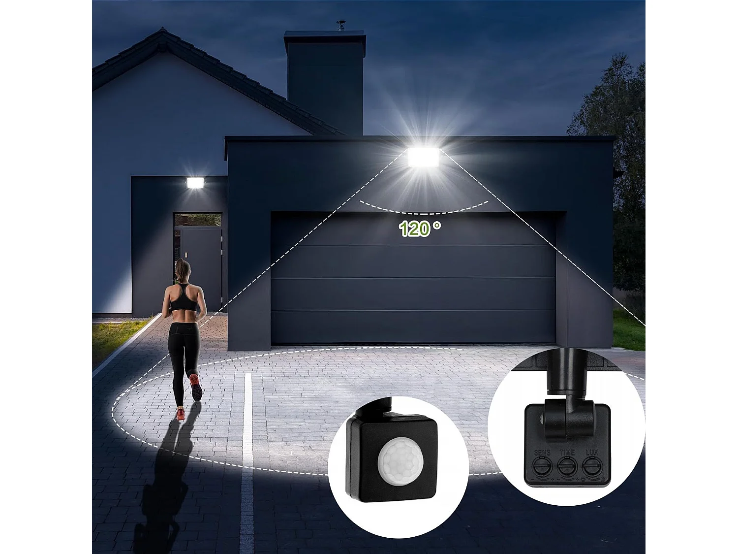 Projecteur Halogène En Saillie Pour L’Extérieur Toolight Rsl007-30Ns Black