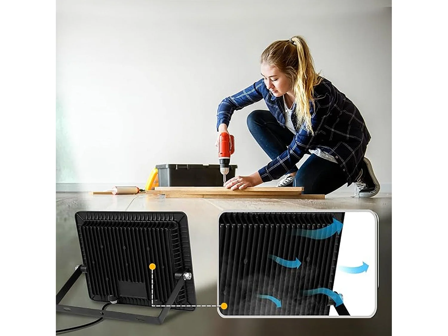 Projecteur Halogène En Saillie Pour L’Extérieur Toolight Rsl002-30N Black