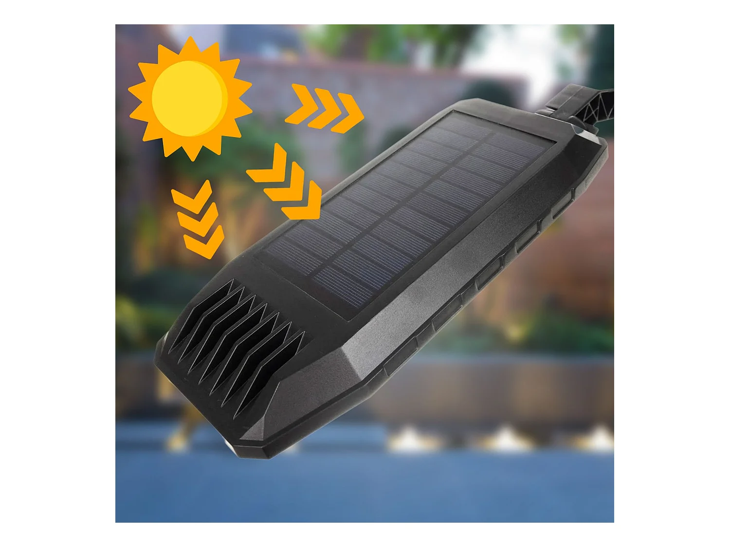 Aplique De Parede Solar Para Exterior Toolight Rsl018 Black