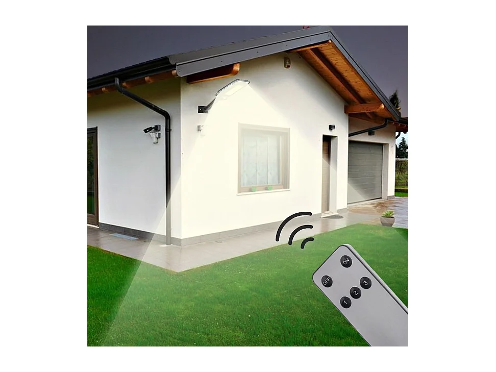 Aplique De Parede Solar Para Exterior Toolight Rsl018 Black