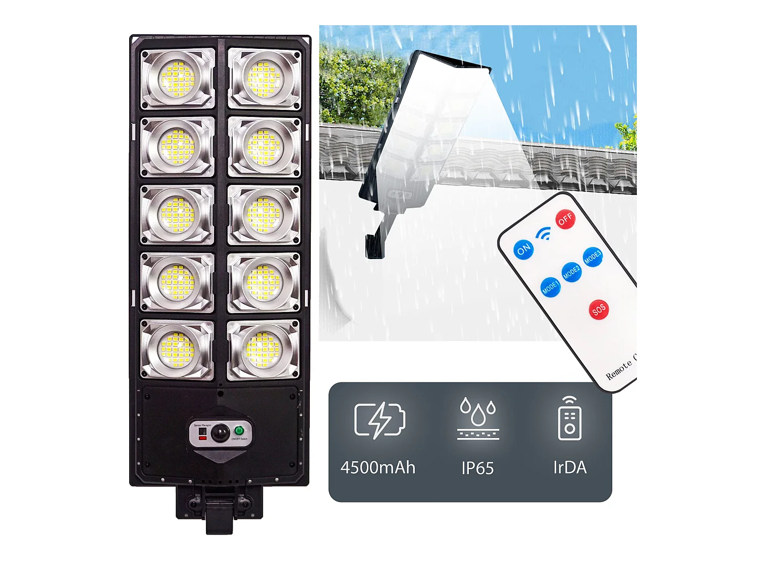 Applique Murale Extérieure Solaire Toolight Rsl017 Black