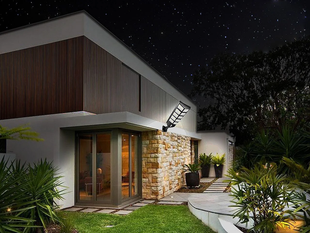 Applique Murale Extérieure Solaire Toolight Rsl017 Black