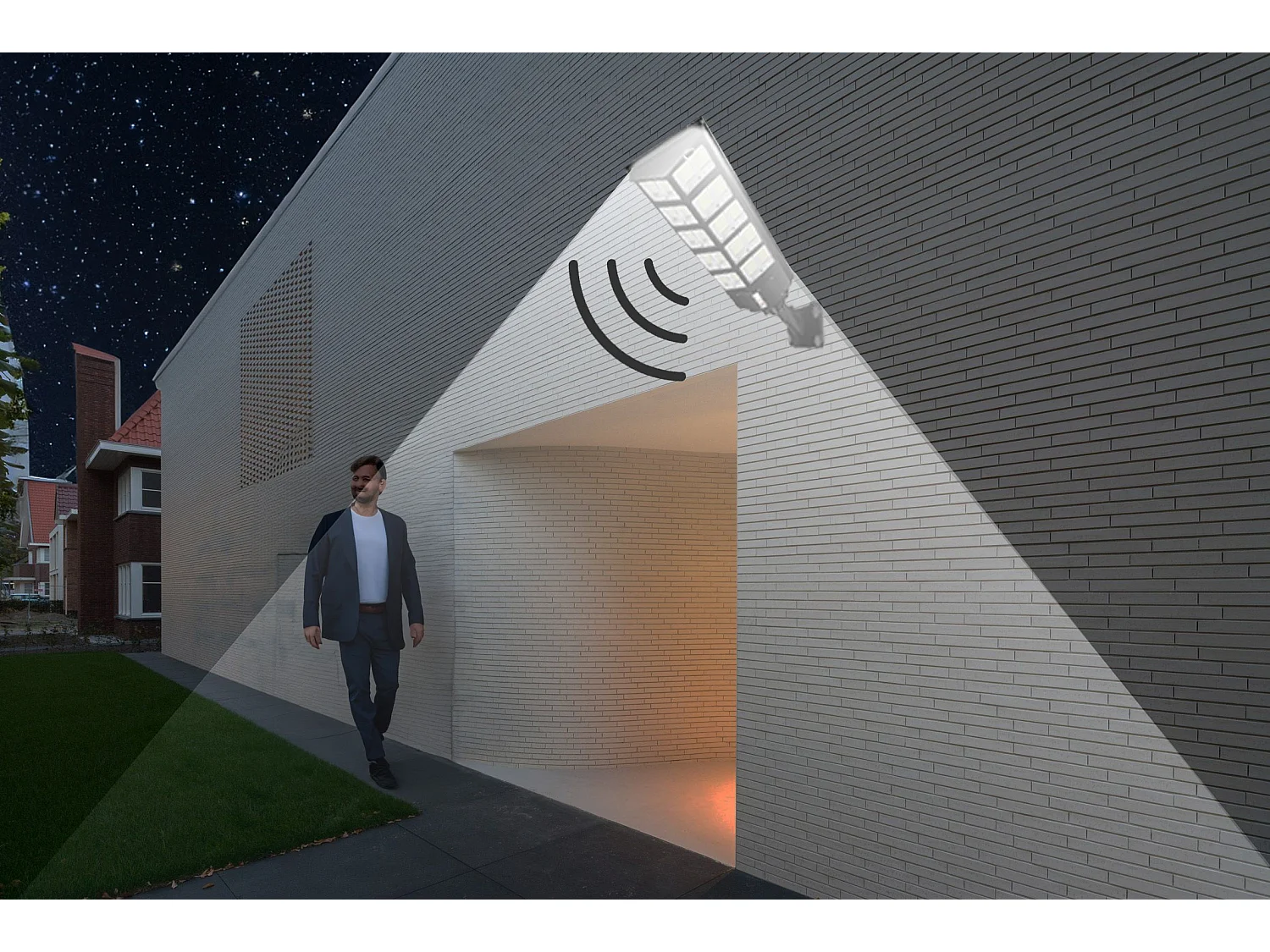 Applique Murale Extérieure Solaire Toolight Rsl017 Black