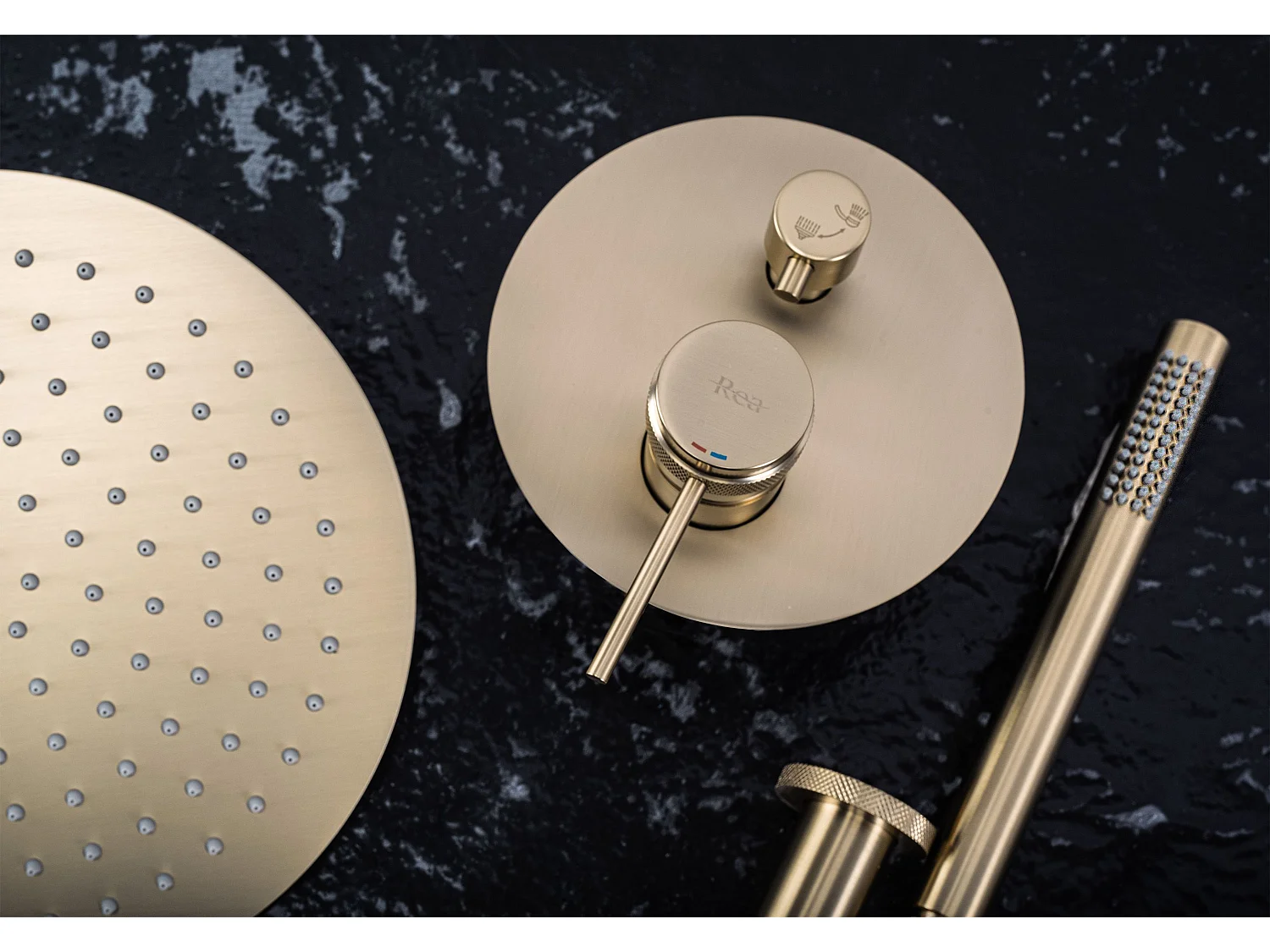 Kit De Douche Encastré Rea Lungo Grip Brush Gold