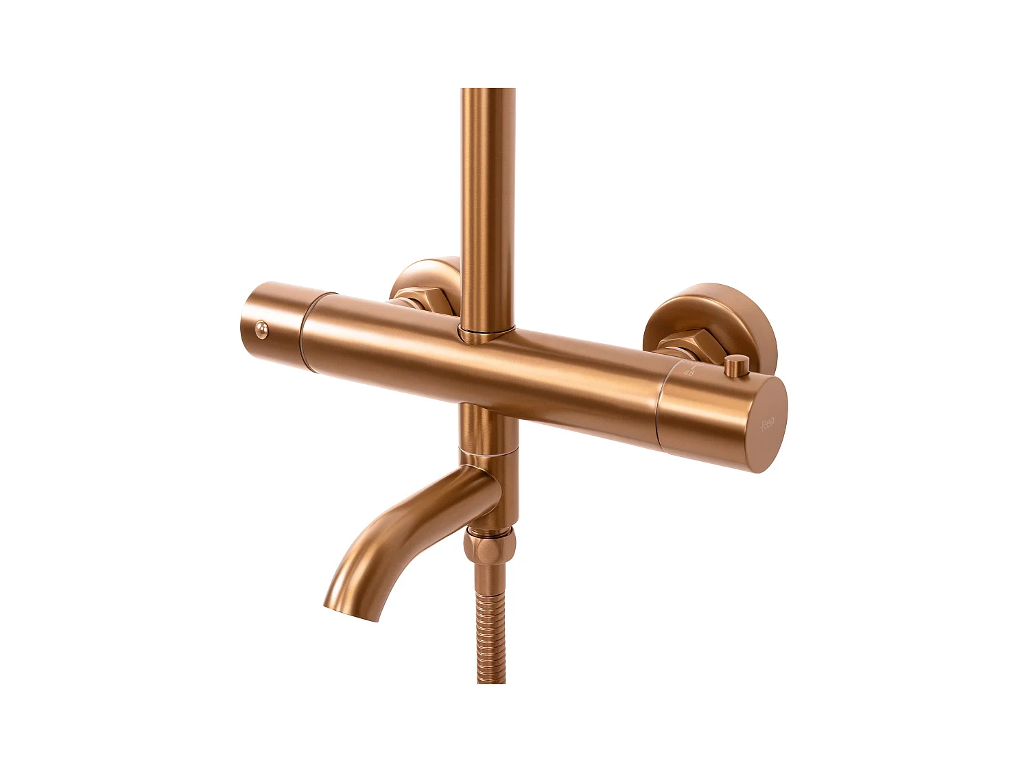 Set Doccia Rea Lungo Thermostat Brush Copper