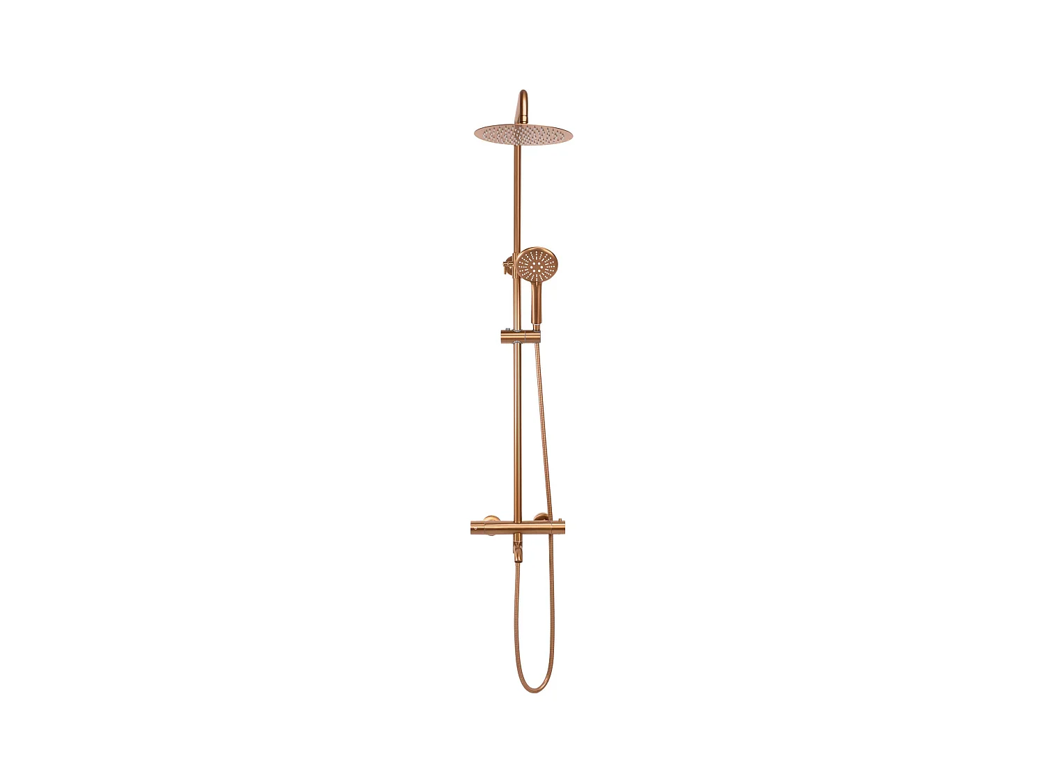 Set Doccia Rea Lungo Thermostat Brush Copper