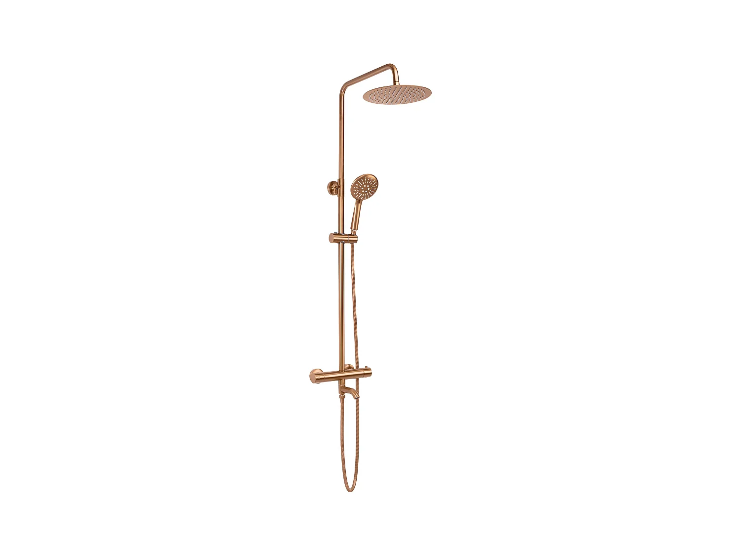 Set Doccia Rea Lungo Thermostat Brush Copper