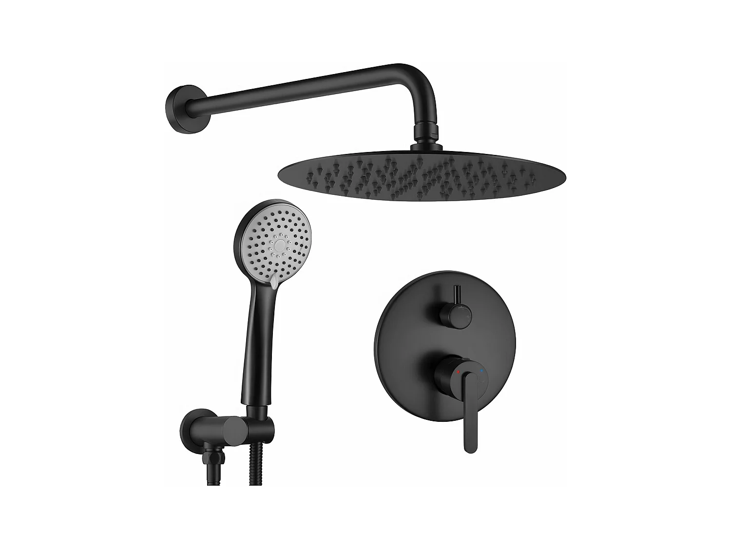 Set Doccia Da Incasso Rea Ontario Black