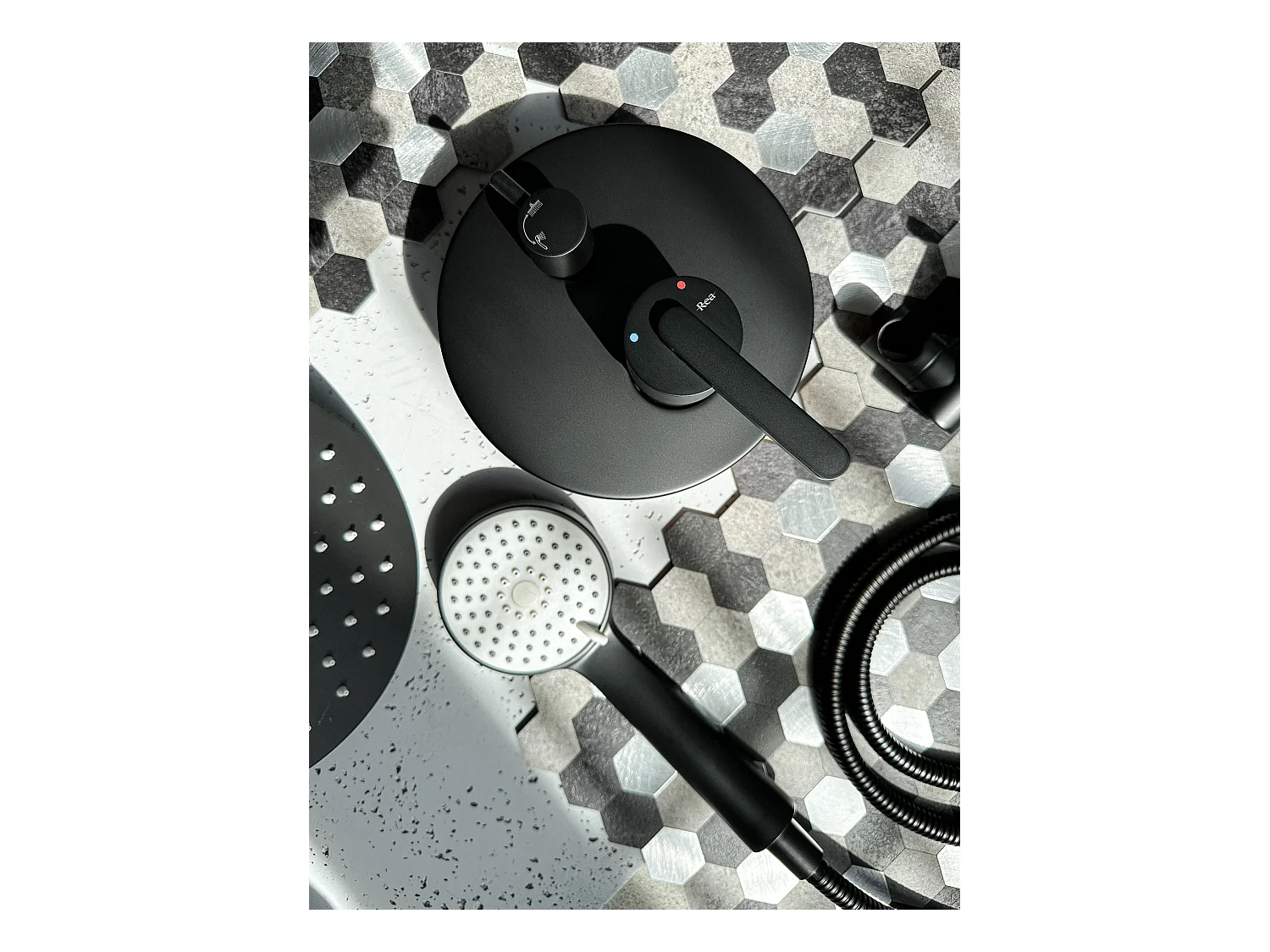 Set Doccia Da Incasso Rea Ontario Black