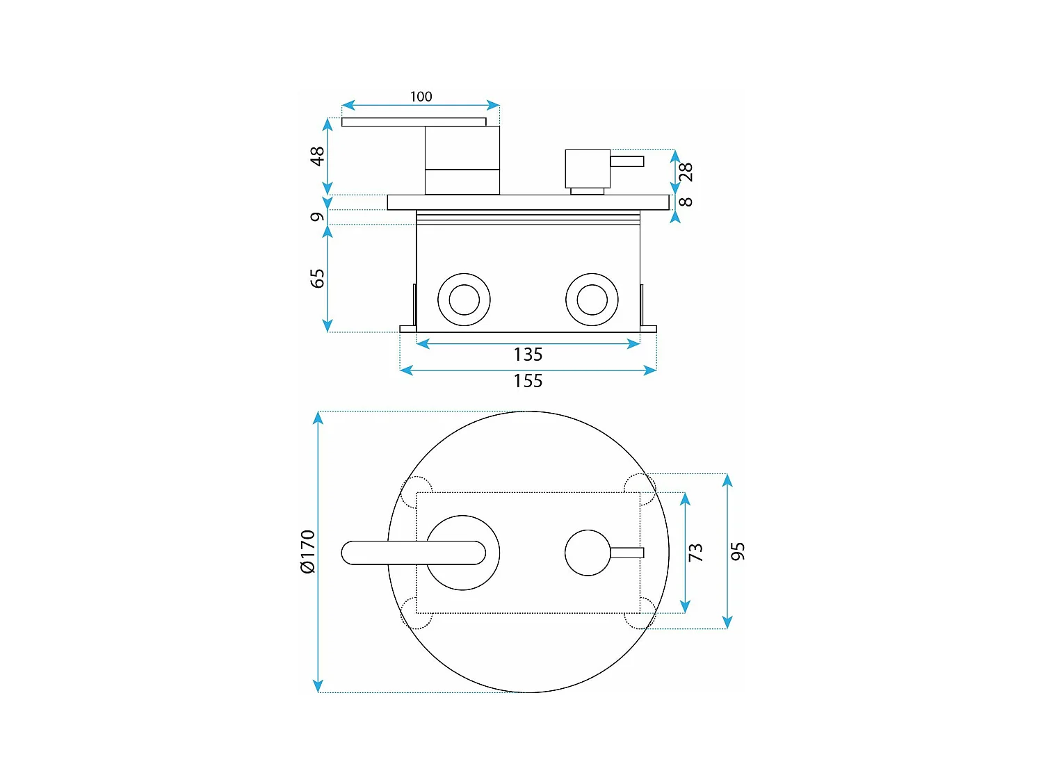 Set Doccia Da Incasso Rea Ontario Black
