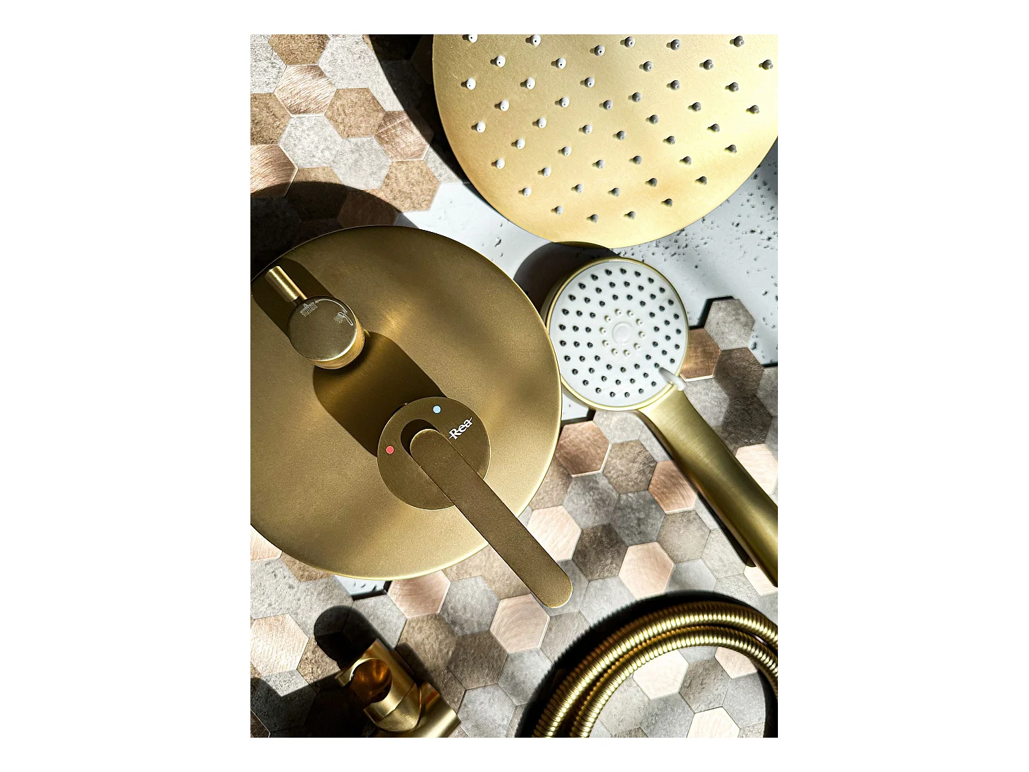 Unterputz Duschset Rea Ontario Brush Gold