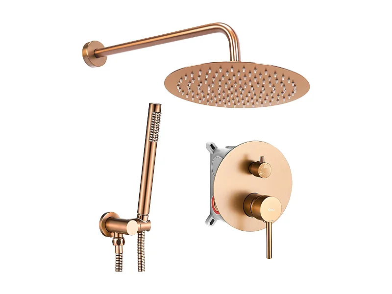 Inbouw Regendoucheset Rea Lungo Brush Copper