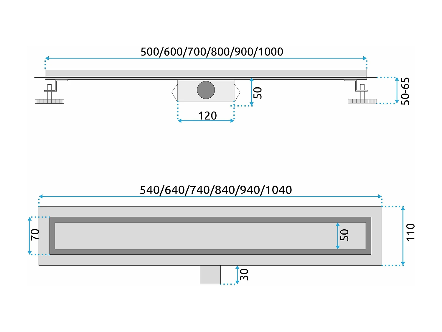 Dreno Linear Rea Neox 700 Gold