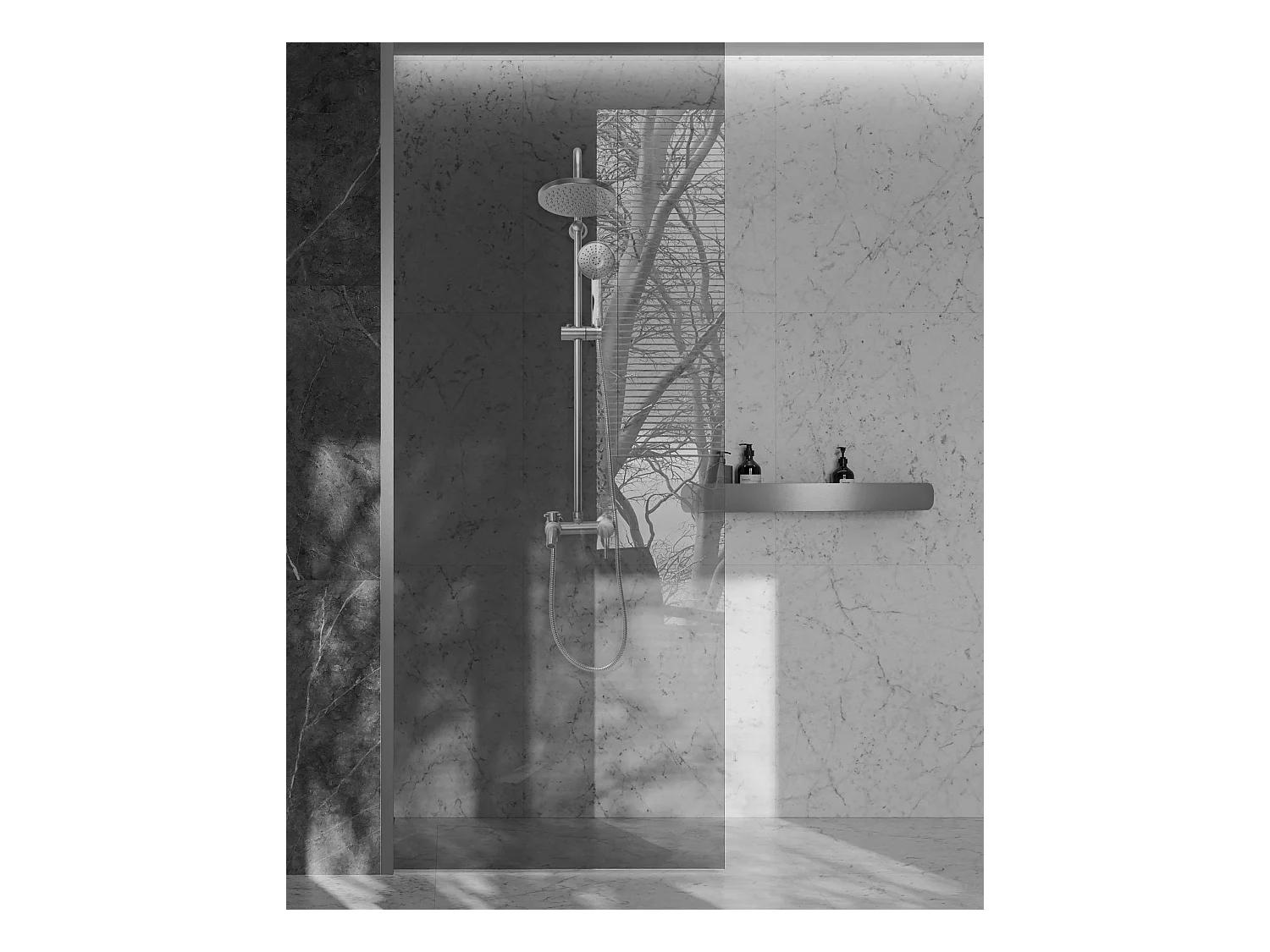 Badezimmerregal Rea Sf03-600 60Cm Brush Steel