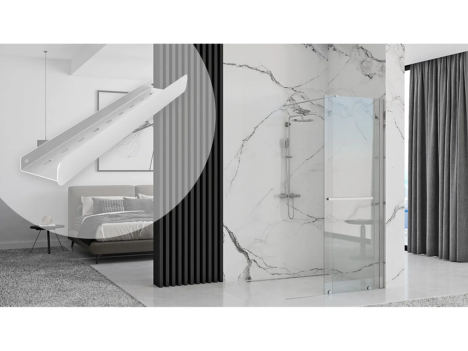 Badezimmerregal Rea Sf03-600 60Cm Brush Steel