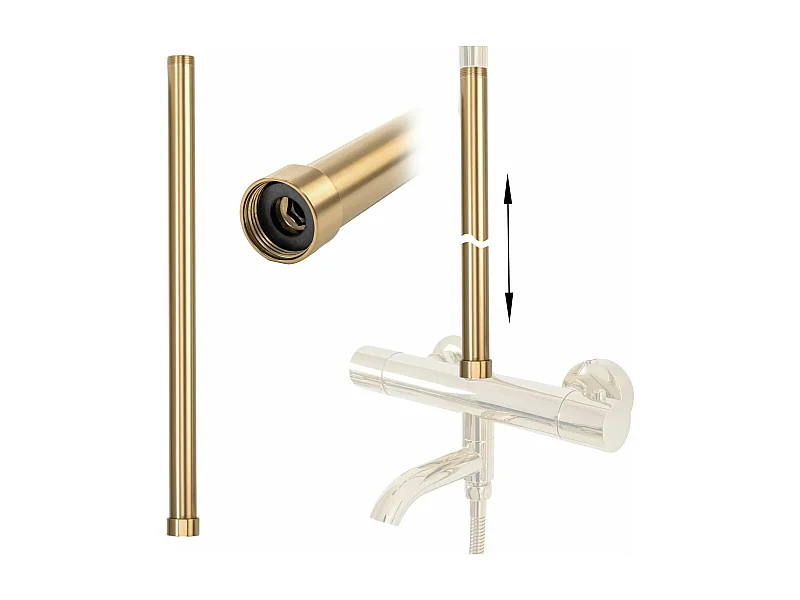 Rallonge Pour Kit De Bain-Douche Rea 50Cm Brush Gold