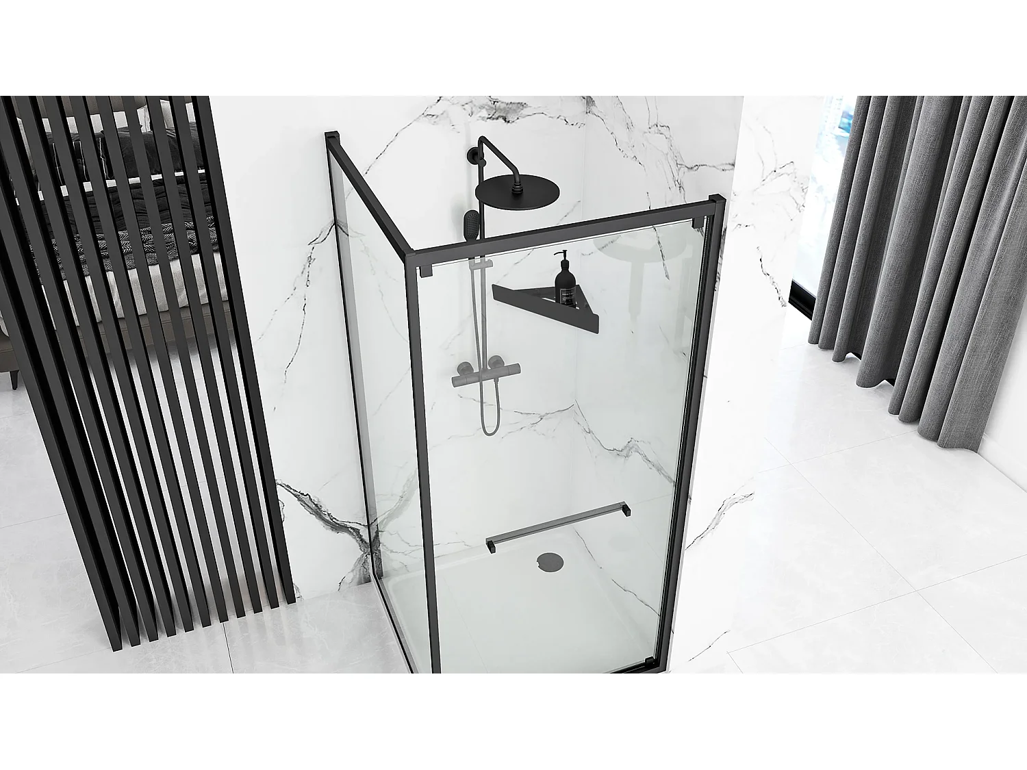 Etagère De Salle De Bain Rea Sf07-B Black