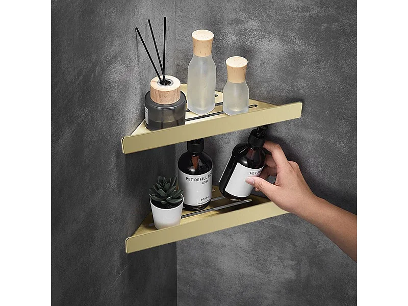 Etagère De Salle De Bain Rea Sf07-Bg Brush Gold