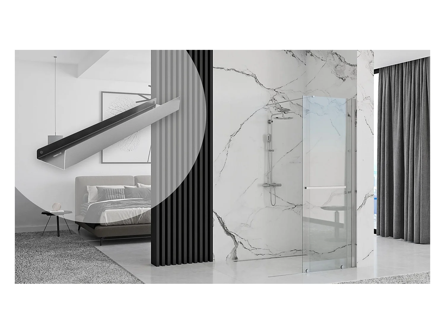 Badkamerplank Rea Sf04-600 60Cm Brush Steel