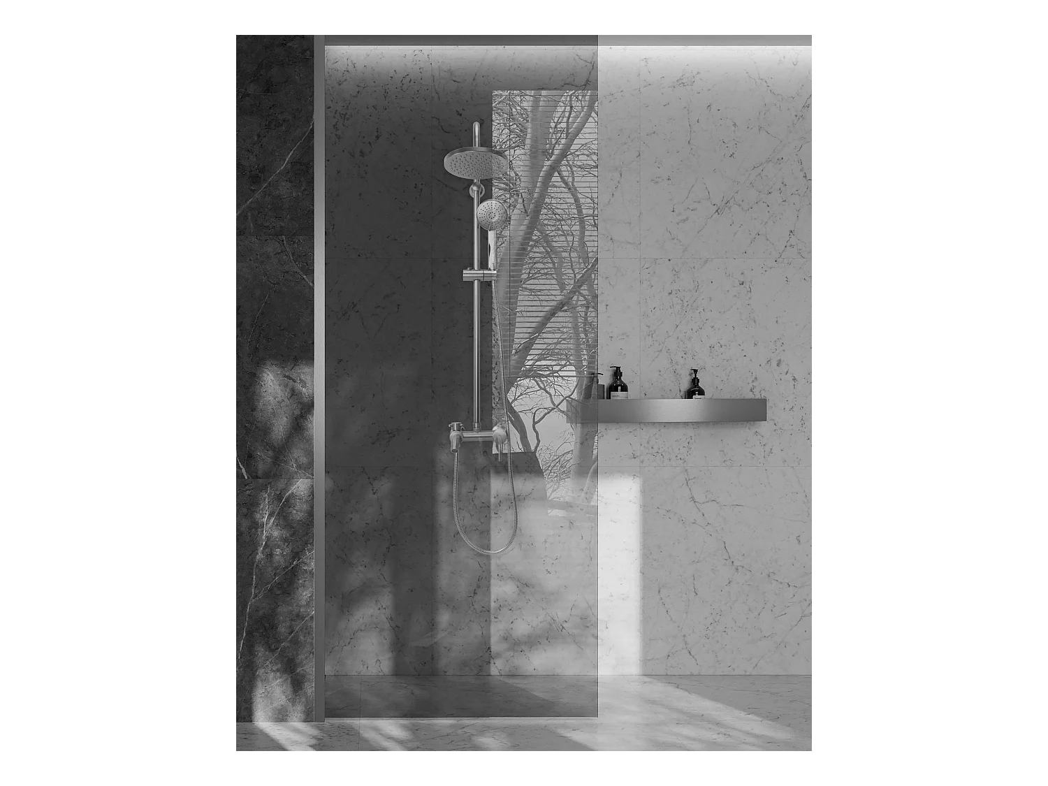 Badkamerplank Rea Sf02-600 60Cm Brush Steel