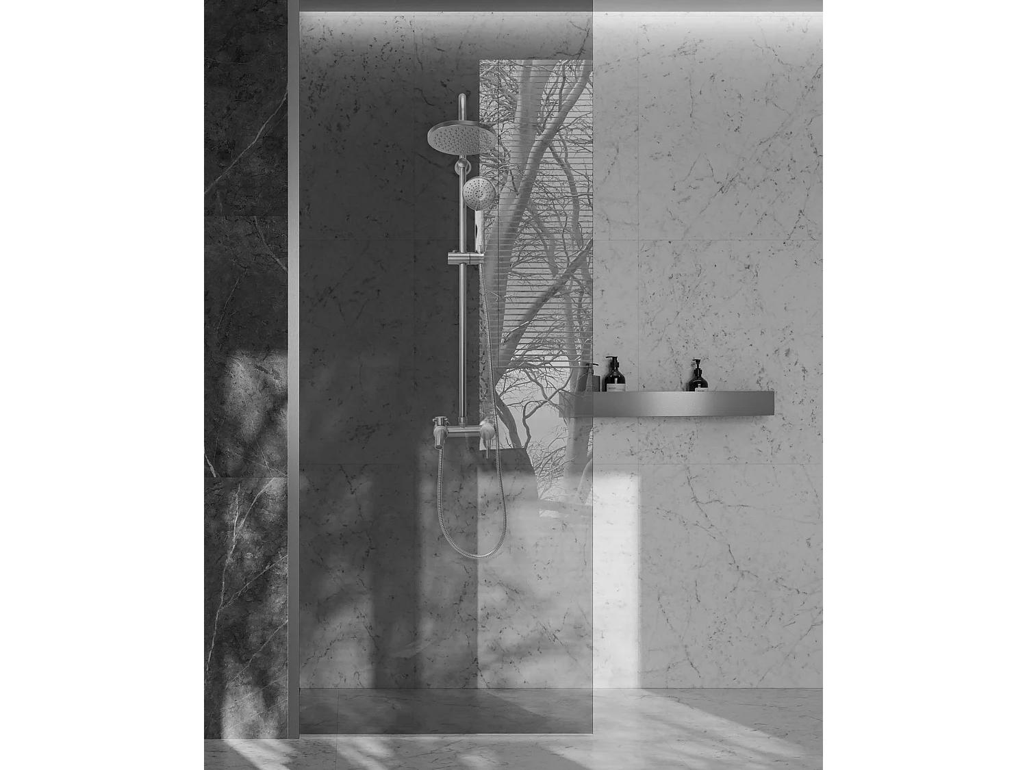 Etagère De Salle De Bain Rea Sf02-600 60Cm Brush Steel