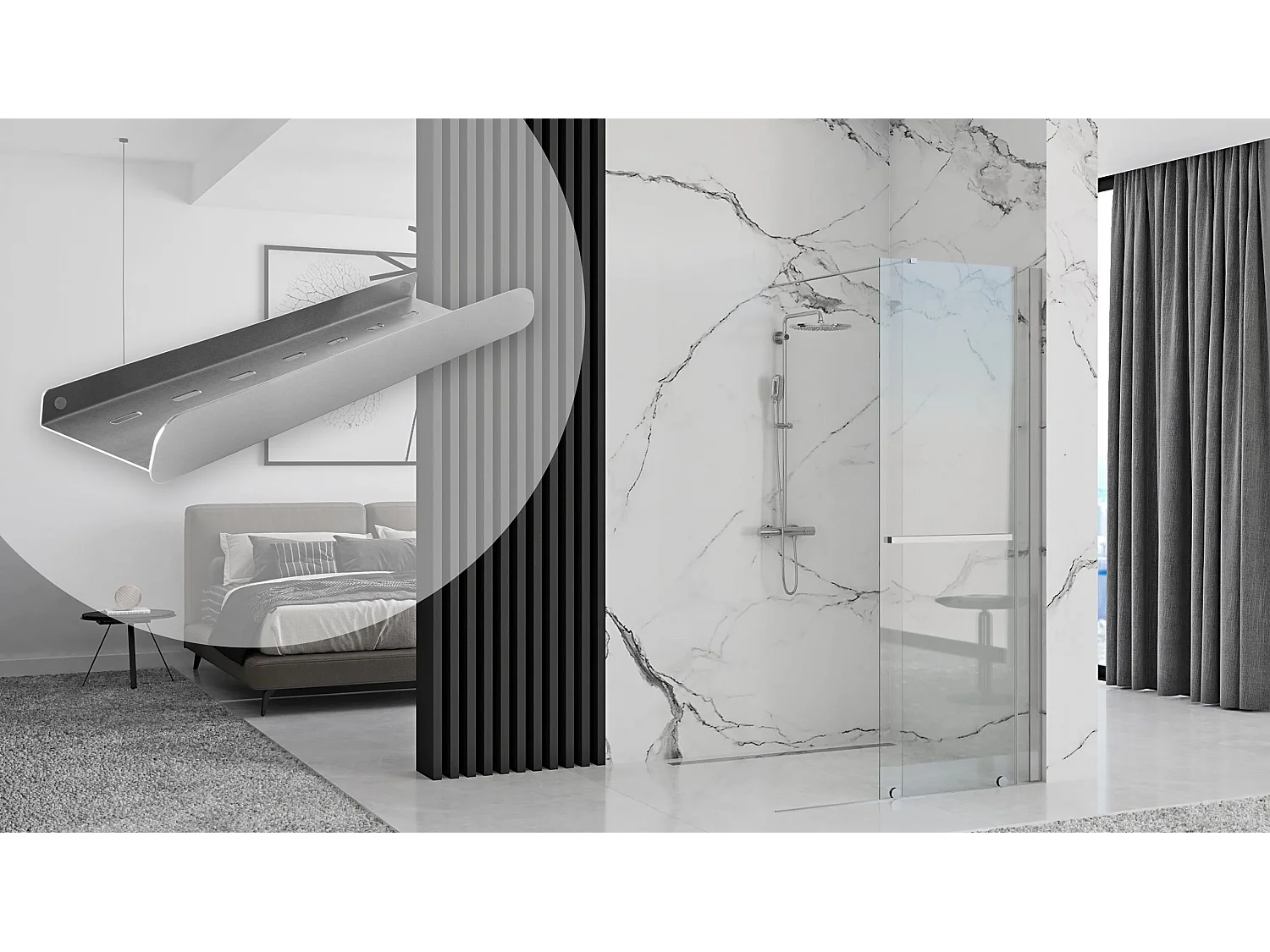 Etagère De Salle De Bain Rea Sf03-450 45Cm Brush Steel