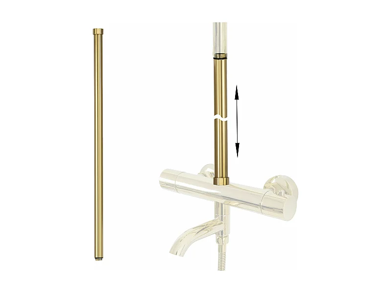 Verlengstuk Voor Een Bad/Doucheset Rea 60Cm Brush Gold