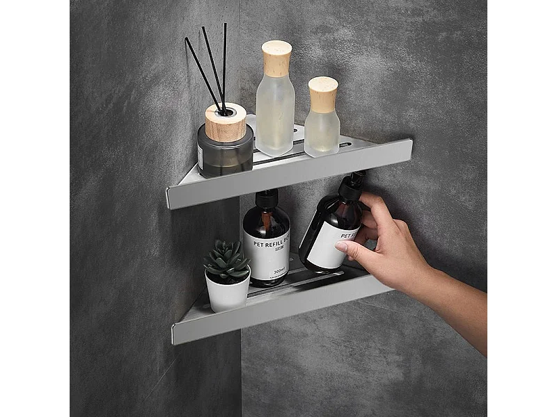 Etagère De Salle De Bain Rea Sf07 Brush Steel