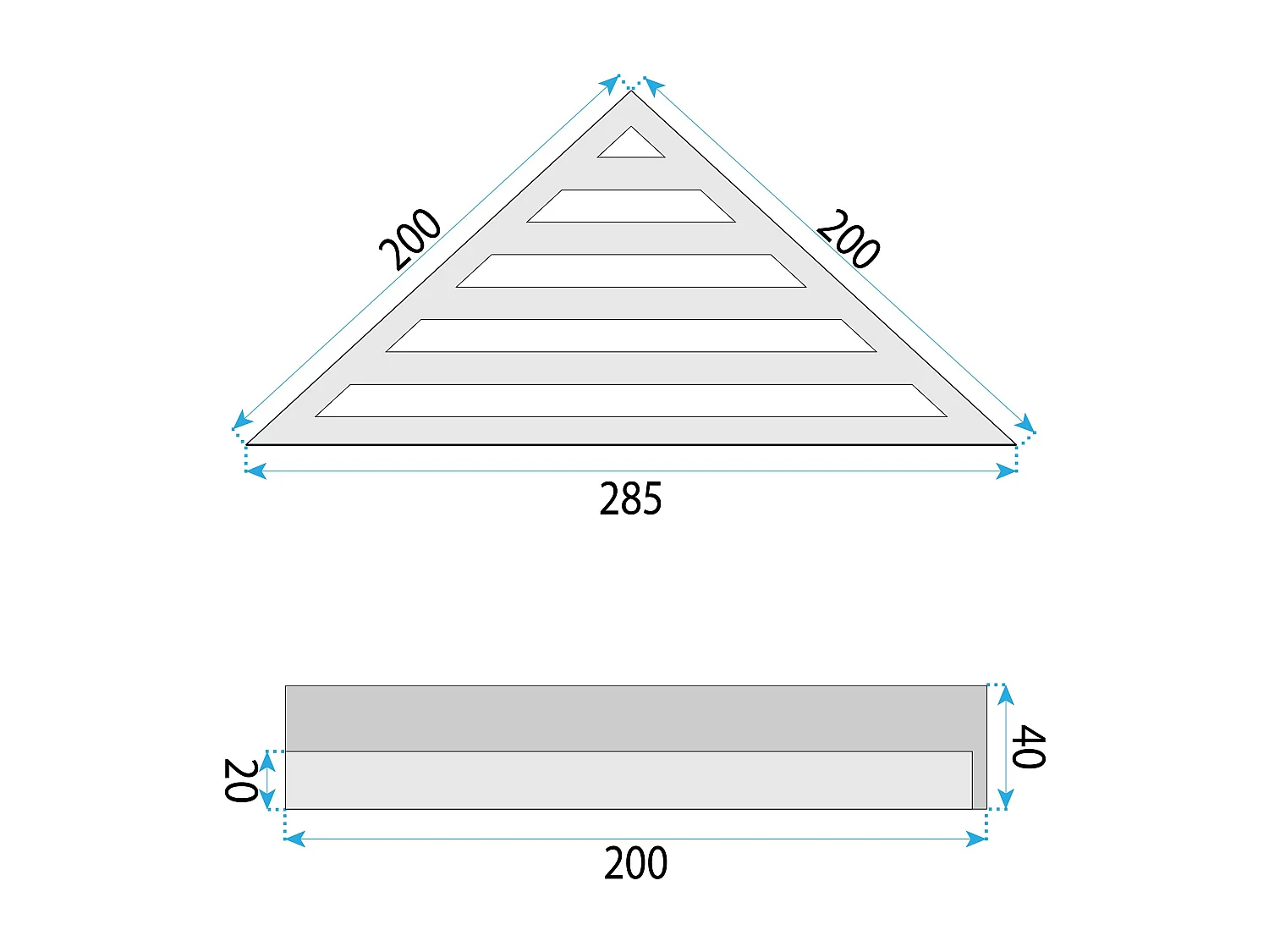 Badkamerplank Rea Sf07 Brush Steel