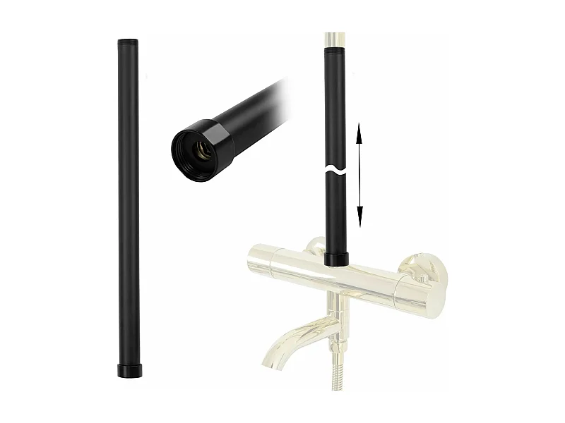 Rallonge Pour Kit De Bain-Douche Rea 50Cm Black