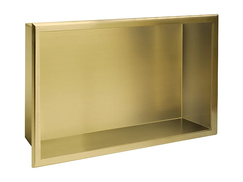 Étagère D'Encastrement Pour Salle De Bains Rea 8 30X45X10 Brush Gold