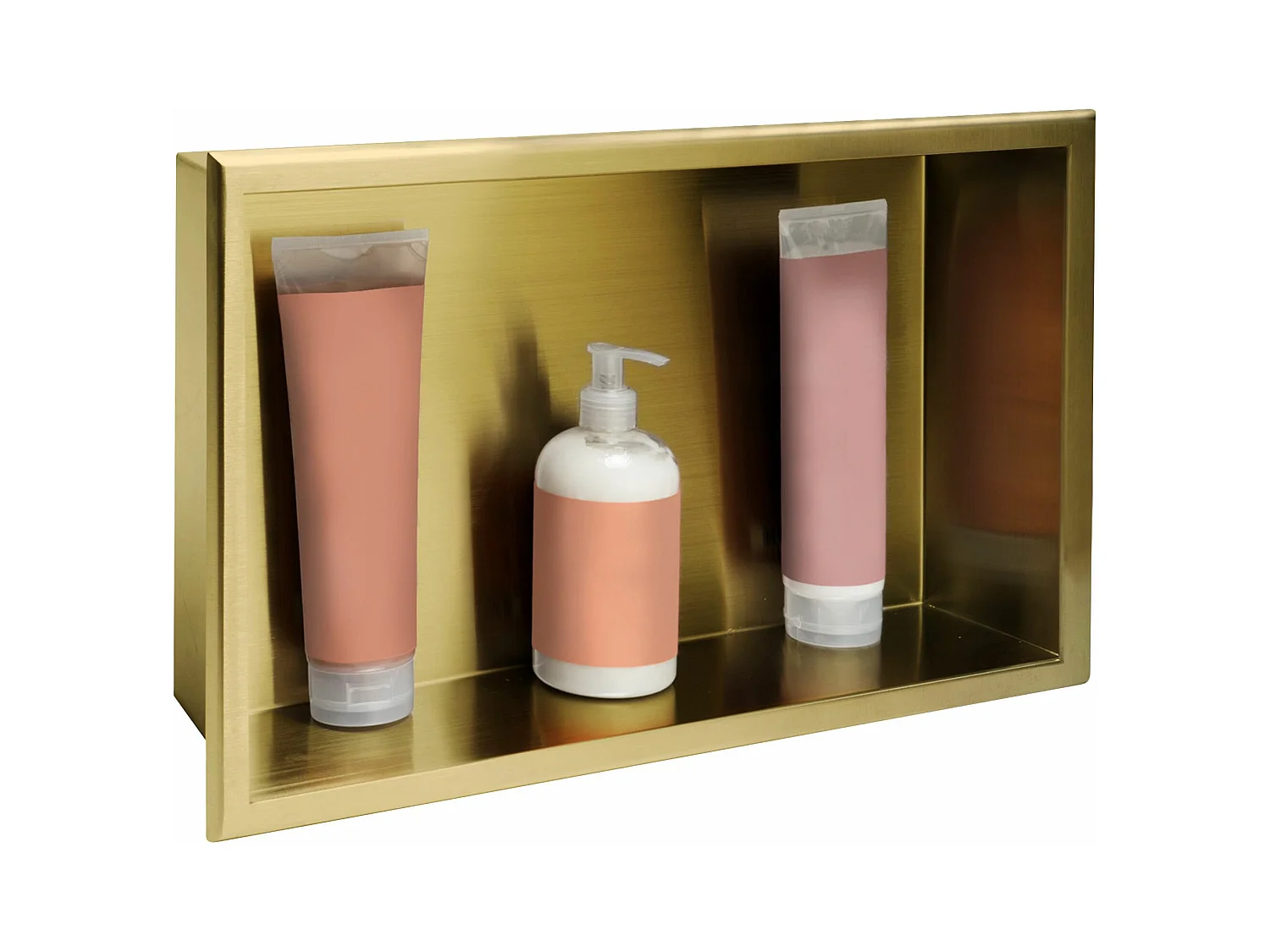 Étagère D'Encastrement Pour Salle De Bains Rea 8 30X45X10 Brush Gold