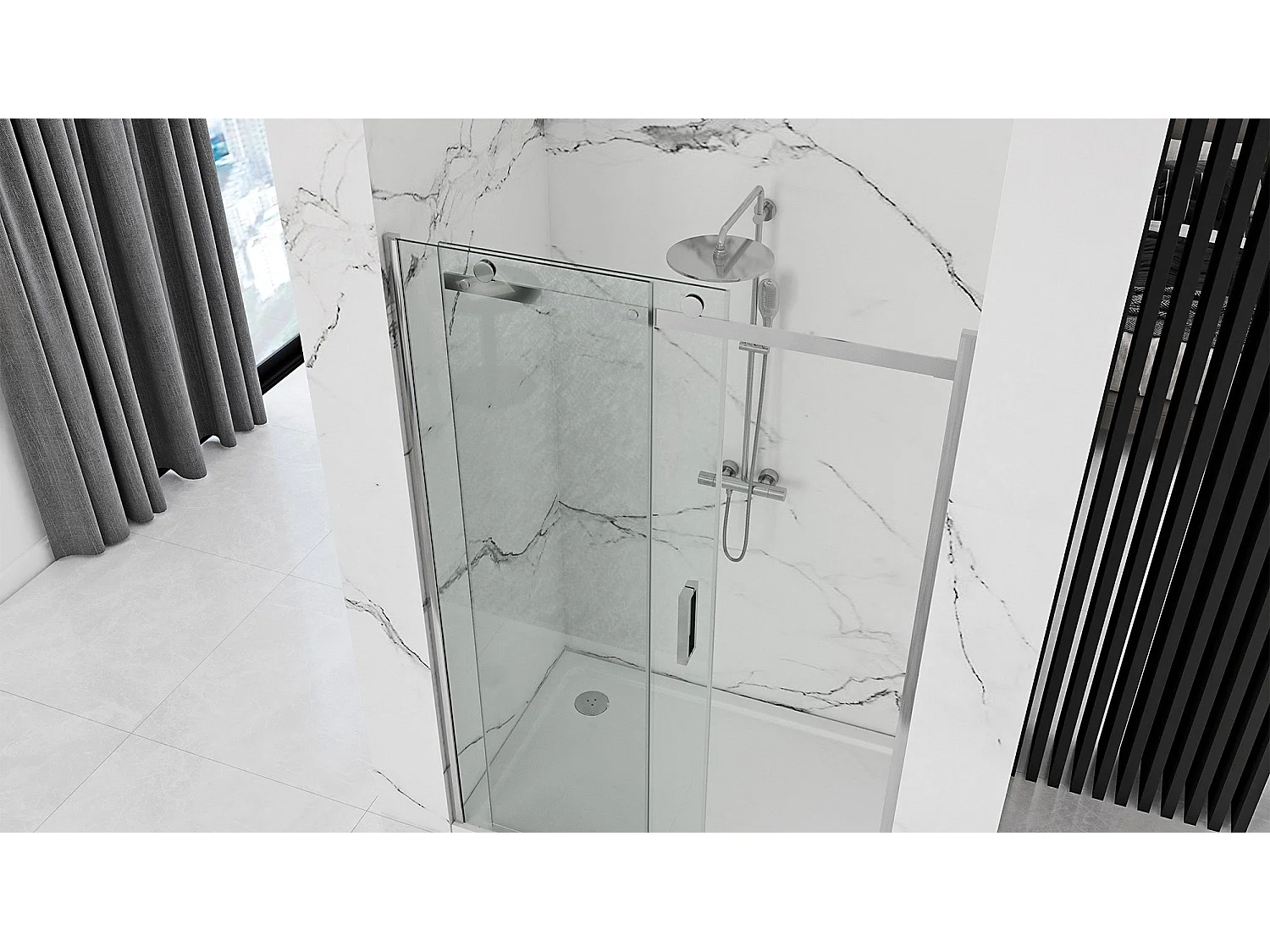 Puerta De La Ducha/Puerta De Ducha Rea Nixon-2 140 Right Chrome