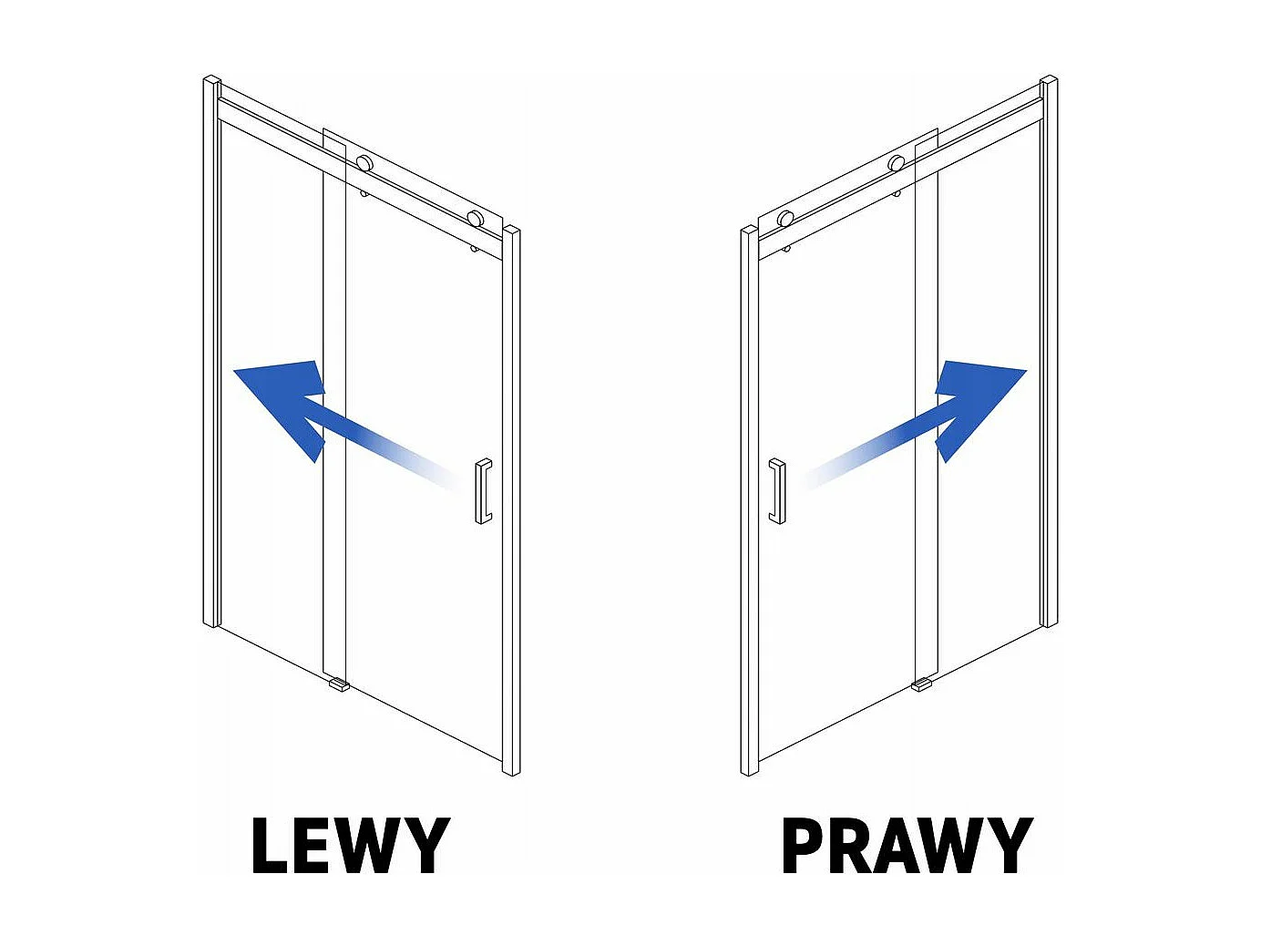 Porte De Douche Rea Nixon-2 140 Left Chrome