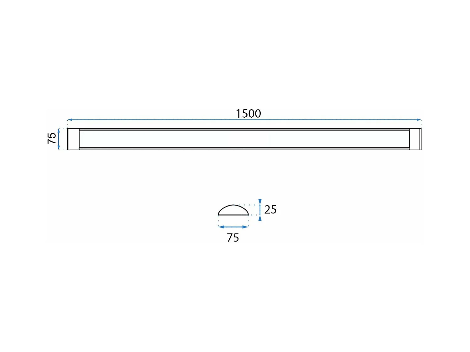 Led Panel Toolight Rsl012-42N 150Cm White