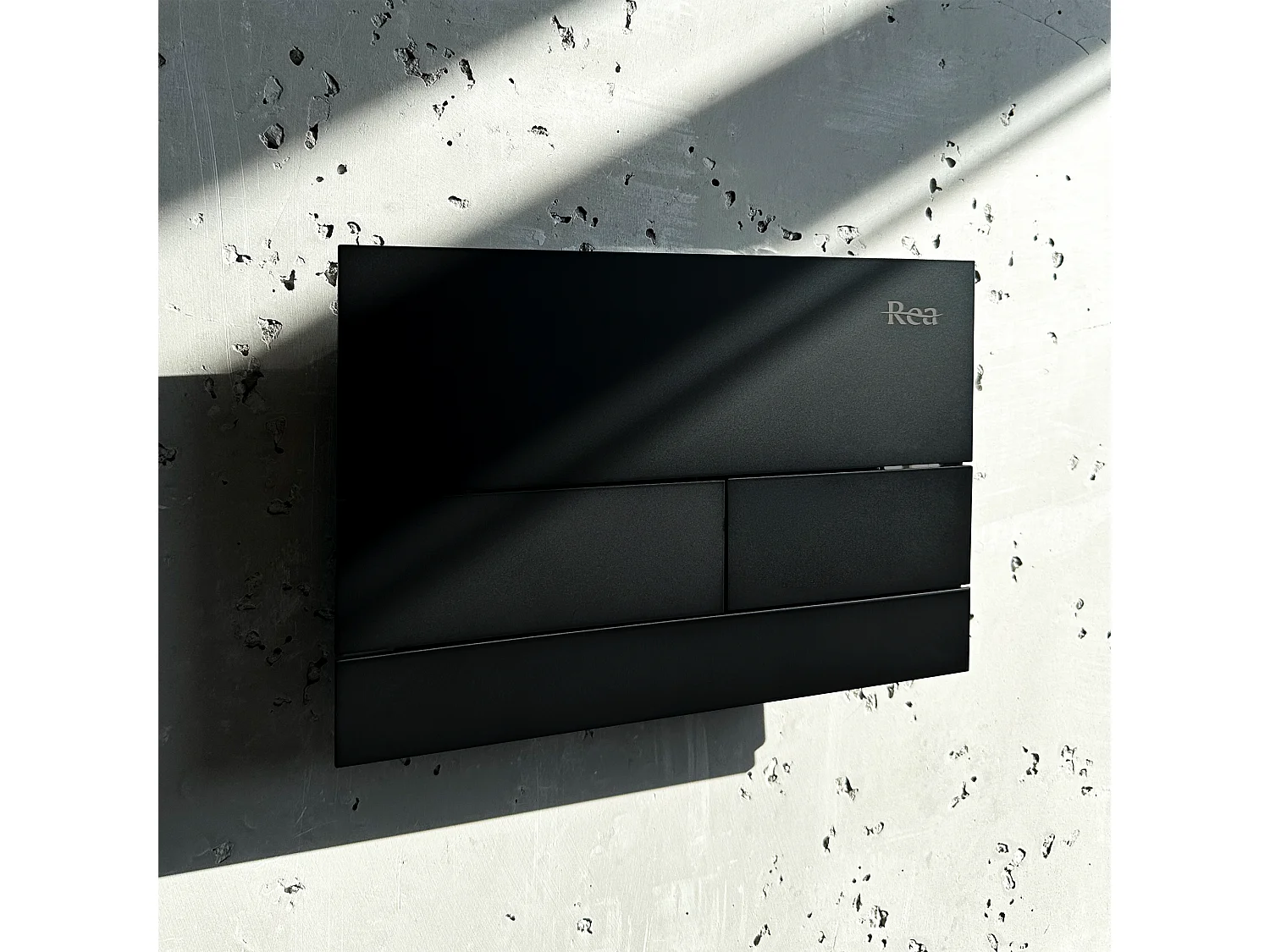 Bâti Support Rea T Mat Black Steel + Plaque De Commande Wc Type T