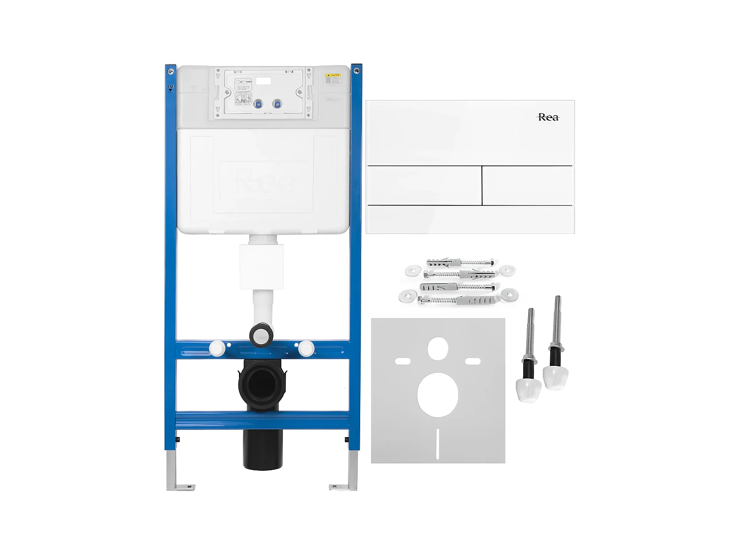 Bâti Support Rea T White + Plaque De Commande Wc Type T